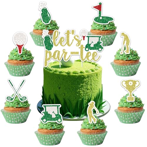 LaVenty Golf-Cupcake-Topper, Kuchendekorationen, Golf-Geburtstagsparty-Dekorationen für Mädchen, Jungen, Golfspieler-Partyzubehör LaVenty Golf-Cupcake-Topper, Kuchendekorationen, Golf-Geburtstagsparty-Dekorationen für Mädchen, Jungen, Golfspieler-Partyzubehör von LaVenty