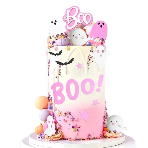 LaVenty Gruselige Kuchen Dekoration Rosa Halloween Cupcake Dekoration Rosa Halloween Party Zubehör Little Boo Ghost Dekoration LaVenty Gruselige Kuchen Dekoration Rosa Halloween Cupcake Dekoration Rosa Halloween Party Zubehör Little Boo Ghost Dekoration von LaVenty