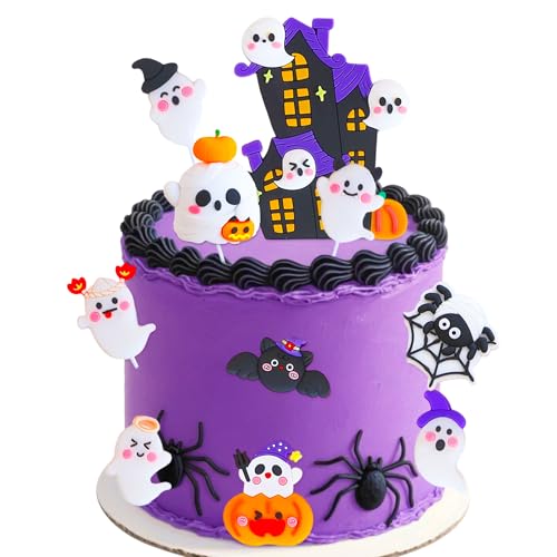 LaVenty Gruseliger Boo-Kuchenaufsatz, rosa Halloween-Cupcake-Topper, rosa Halloween-Partyzubehör, kleiner Boo Geist, Kuchendekoration LaVenty Gruseliger Boo-Kuchenaufsatz, rosa Halloween-Cupcake-Topper, rosa Halloween-Partyzubehör, kleiner Boo Geist, Kuchendekoration von LaVenty