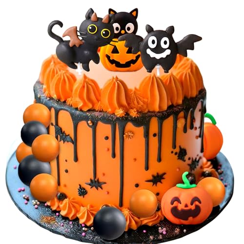 LaVenty Halloween Schwarz Katze Kuchen Topper Spooky Geburtstag Kuchen Dekoration Kürbisse Dekoration für Halloween Spooky Geburtstag Babydusche Party Zubehör LaVenty Halloween Schwarz Katze Kuchen Topper Spooky Geburtstag Kuchen Dekoration Kürbisse Dekoration für Halloween Spooky Geburtstag Babydusche Party Zubehör von LaVenty