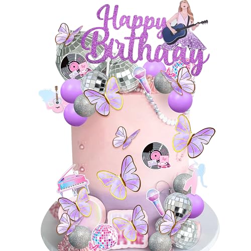 LaVenty Lila Sänger Geburtstag Kuchen Dekoration Party Dekorationen Geburtstag Mädchen Thema Foto Hintergrund Party Musik Fans Liebhaber Party Supplies LaVenty Lila Sänger Geburtstag Kuchen Dekoration Party Dekorationen Geburtstag Mädchen Thema Foto Hintergrund Party Musik Fans Liebhaber Party Supplies von LaVenty