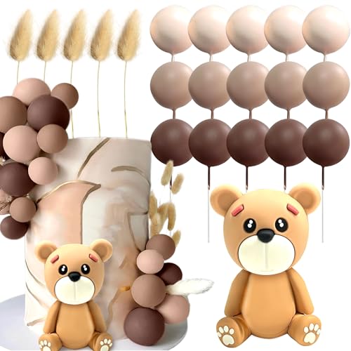 LaVenty Luxuriöse braune Babyparty-Kuchendekoration, Teddybär-Kuchenaufsatz, Geschlechtsoffenbarung, Kuchendekoration, Bär, Babyparty, Partyzubehör, Teddybär-Dekoration LaVenty Luxuriöse braune Babyparty-Kuchendekoration, Teddybär-Kuchenaufsatz, Geschlechtsoffenbarung, Kuchendekoration, Bär, Babyparty, Partyzubehör, Teddybär-Dekoration von LaVenty