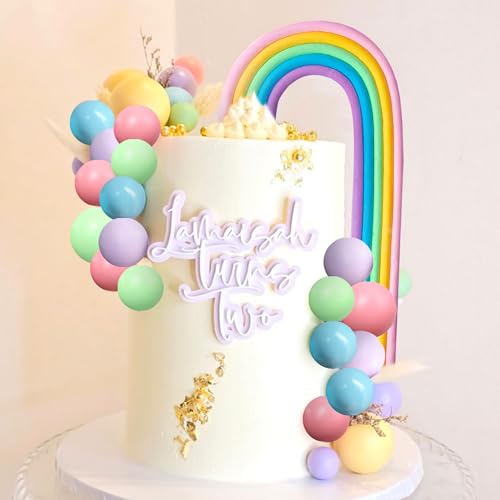 LaVenty Makrone Regenbogenkugel Tortenaufleger Bunte Regenbogen Kuchen Topper Pastell Farbe Kugeln Cupcake Toppers für Geburtstag BabyDusche Hochzeit Party LaVenty Makrone Regenbogenkugel Tortenaufleger Bunte Regenbogen Kuchen Topper Pastell Farbe Kugeln Cupcake Toppers für Geburtstag BabyDusche Hochzeit Party von LaVenty