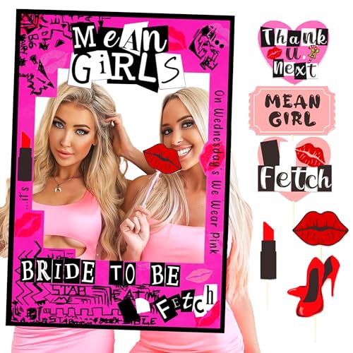 LaVenty Rosa Mean Girls Bachelorette Party Photo Booth Rahmen und Requisiten - Party-Dekoration aus Karton - Filmthema - 68,6 x 48,3 cm LaVenty Rosa Mean Girls Bachelorette Party Photo Booth Rahmen und Requisiten - Party-Dekoration aus Karton - Filmthema - 68,6 x 48,3 cm von LaVenty