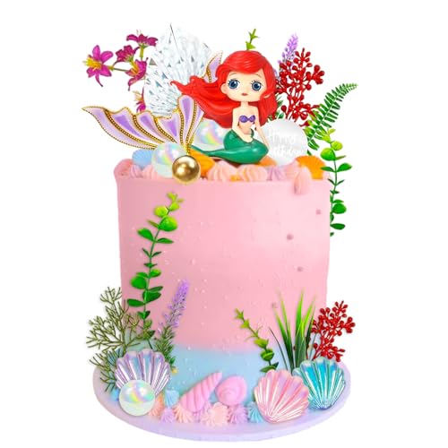 LaVenty Meerjungfrauen schwanz Kuchendekoration Unterwasser Kuchendeko Muschel Torte Topper Meerjungfrau Tortendeko Meerjungfrau Geburtstag Deko Party Zubehör LaVenty Meerjungfrauen schwanz Kuchendekoration Unterwasser Kuchendeko Muschel Torte Topper Meerjungfrau Tortendeko Meerjungfrau Geburtstag Deko Party Zubehör von LaVenty