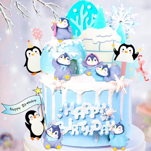 LaVenty Pinguin Geburtstag Tortendeko Pinguin Party Kuchen Deko Polar Themed Geburtstagsparty Dekoration Penguin Birthday Cake LaVenty Pinguin Geburtstag Tortendeko Pinguin Party Kuchen Deko Polar Themed Geburtstagsparty Dekoration Penguin Birthday Cake von LaVenty