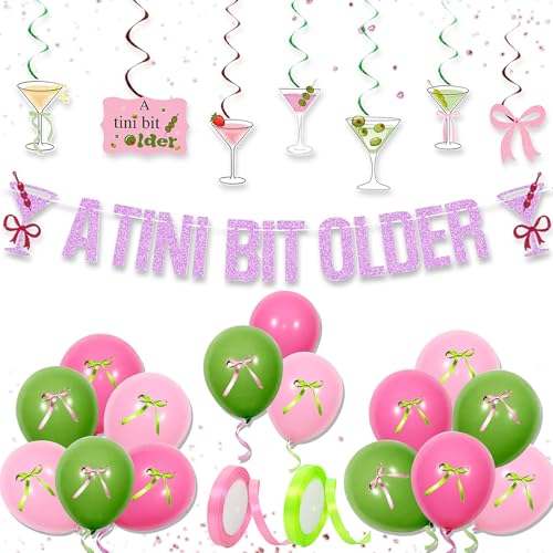 LaVenty Pink A Tini Bit Older Banner Luftballons Martini Bar Party Dekorationen Pink Weenies und Tinis Dekor für Junggesellinnenabschied Martini Geburtstag Dekorationen LaVenty Pink A Tini Bit Older Banner Luftballons Martini Bar Party Dekorationen Pink Weenies und Tinis Dekor für Junggesellinnenabschied Martini Geburtstag Dekorationen von LaVenty