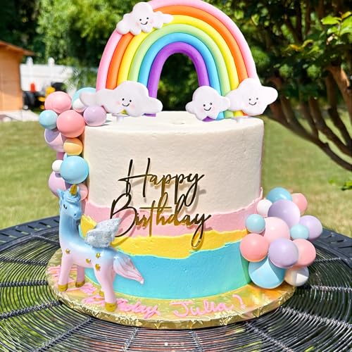 LaVenty Pony Einhorn Kuchendeko Pony Geburtstag Dekoration Regenbogen Kuchen Topper Einhorn Party Gefälligkeiten Regenbogen Geburtstag Dekoration Geburtstag Kuchen Dekoration für Mädchen LaVenty Pony Einhorn Kuchendeko Pony Geburtstag Dekoration Regenbogen Kuchen Topper Einhorn Party Gefälligkeiten Regenbogen Geburtstag Dekoration Geburtstag Kuchen Dekoration für Mädchen von LaVenty