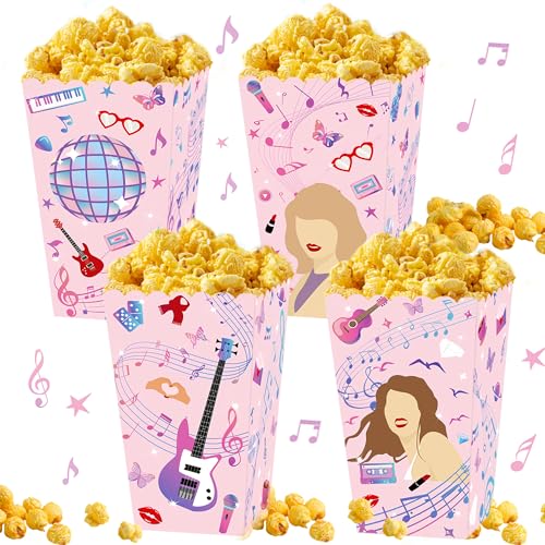 LaVenty Popcorn-Boxen mit Sängermotiv, Partyzubehör, Geschenktüten für Kinder, Süßigkeitenbeutel für Geburtstag, Hochzeit, Brautparty LaVenty Popcorn-Boxen mit Sängermotiv, Partyzubehör, Geschenktüten für Kinder, Süßigkeitenbeutel für Geburtstag, Hochzeit, Brautparty von LaVenty