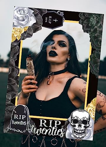 LaVenty Rip to My 20s Party Photo Booth Props Rip Twenties Party Supplies Gothic Birthday Photo Booth Props Death to My 20s Party Supplies Beerdigung für meine Jugend 30. Geburtstag Dekoration von LaVenty