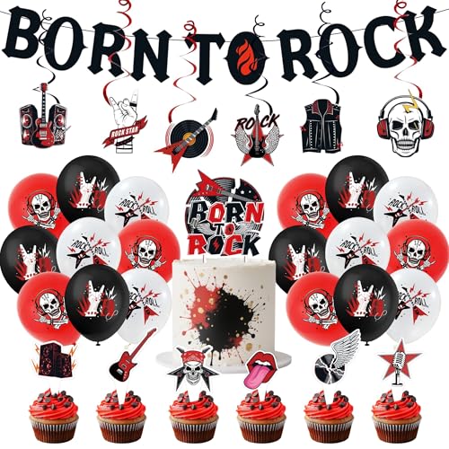 LaVenty Rock Roll Geburtstag Girlande Musik Rock Party Dekoration Radio Gitarre Musik Banner für Back to 90s Hip Pop Party Decor LaVenty Rock Roll Geburtstag Girlande Musik Rock Party Dekoration Radio Gitarre Musik Banner für Back to 90s Hip Pop Party Decor von LaVenty