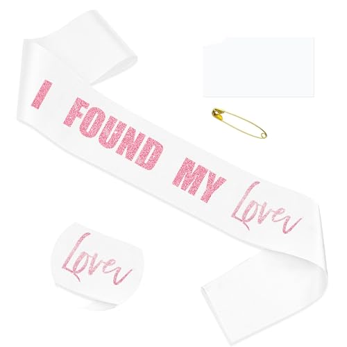 LaVenty Rosa Bachelorette Schärpe 'I Found My Lover' für Damen Junggesellenabschied Dekorationen Zubehör von LaVenty