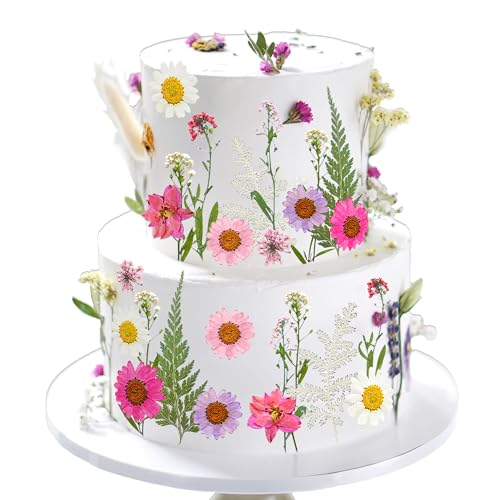 LaVenty Rosa Wildblumen-Kuchenaufsätze, Wildblumen-Dekoration, Baby in Blüte, für Babyparty, Geburtstag, Brautparty, Hochzeit, Party-Dekoration von LaVenty