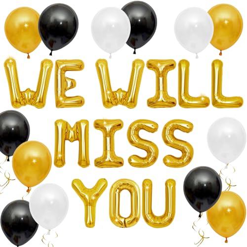 LaVenty We Will Miss You Banner Büro Arbeit Party Ruhestand Party Dekoration Ruhestand Banner Abschiedsparty Dekoration Abschiedsparty Dekorationen Büro Arbeit Party Dekoration von LaVenty