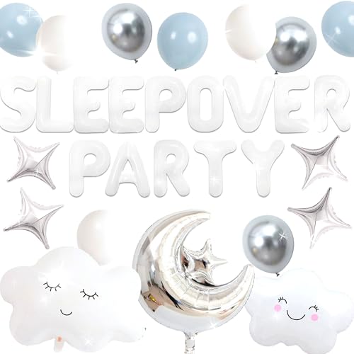 LaVenty Sleepover Ballon Sleepover Zubehör für Mädchen Übernachtungsparty Dekoration Mondstern für Mädchen Pyjamaparty für Geburtstag Babyparty Brautparty LaVenty Sleepover Ballon Sleepover Zubehör für Mädchen Übernachtungsparty Dekoration Mondstern für Mädchen Pyjamaparty für Geburtstag Babyparty Brautparty von LaVenty