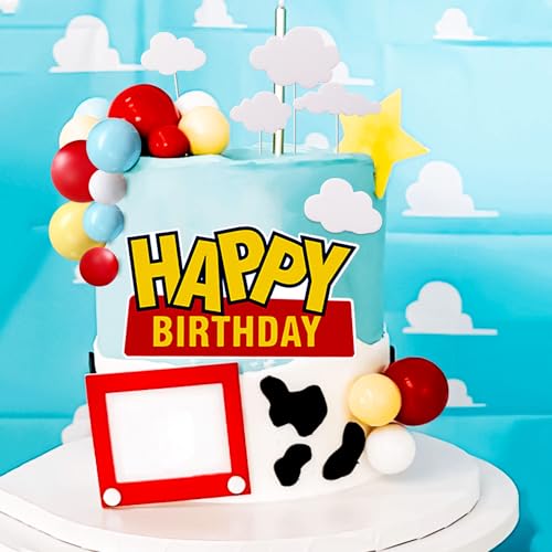 LaVenty Spielzeug Happy Birthday Schild Kuchen Dekorationen Gelb Rot Blau Kugeln Kuchen Dekoration Geburtstag Kuchen Topper LaVenty Spielzeug Happy Birthday Schild Kuchen Dekorationen Gelb Rot Blau Kugeln Kuchen Dekoration Geburtstag Kuchen Topper von LaVenty