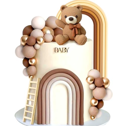 LaVenty Teddybär Tortendeko Taufe Junge Kuchendeko Mädchen 1 Jahr Braun Tortendeko Teddybär Kuchen Dekoration für Hochzeit Babyshower Geburtstag Party LaVenty Teddybär Tortendeko Taufe Junge Kuchendeko Mädchen 1 Jahr Braun Tortendeko Teddybär Kuchen Dekoration für Hochzeit Babyshower Geburtstag Party von LaVenty