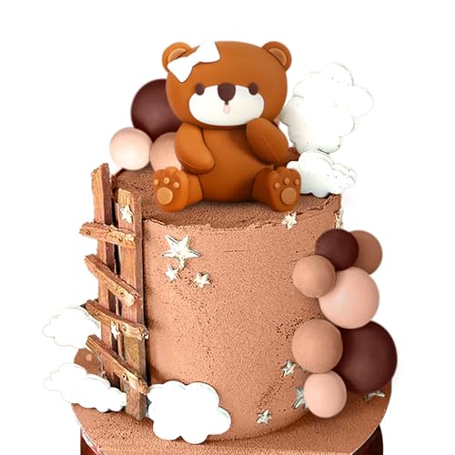 LaVenty Teddybär Tortendeko Taufe Tortendeko 1 Jahr Braun Tortendeko Teddybär Kuchen Dekoration für Hochzeit Baby Shower Geburtstag Party LaVenty Teddybär Tortendeko Taufe Tortendeko 1 Jahr Braun Tortendeko Teddybär Kuchen Dekoration für Hochzeit Baby Shower Geburtstag Party von LaVenty