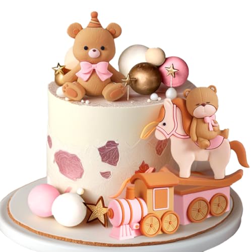 LaVenty Teddybär Tortendeko Taufe Tortendekoration Mädchen 1 Jahr Rosa Kuchendeko Teddybär Kuchen Dekoration für Hochzeit Babyshower Geburtstag Party LaVenty Teddybär Tortendeko Taufe Tortendekoration Mädchen 1 Jahr Rosa Kuchendeko Teddybär Kuchen Dekoration für Hochzeit Babyshower Geburtstag Party von LaVenty