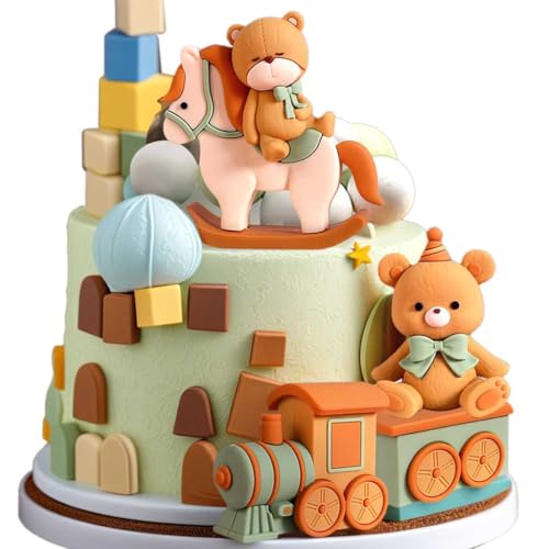 LaVentyTeddybär Tortendeko Taufe Tortendekoration Mädchen Junge 1 Jahr Grün Kuchendeko Teddybär Kuchen Dekoration für Hochzeit Babyshower Geburtstag Party LaVentyTeddybär Tortendeko Taufe Tortendekoration Mädchen Junge 1 Jahr Grün Kuchendeko Teddybär Kuchen Dekoration für Hochzeit Babyshower Geburtstag Party von LaVenty