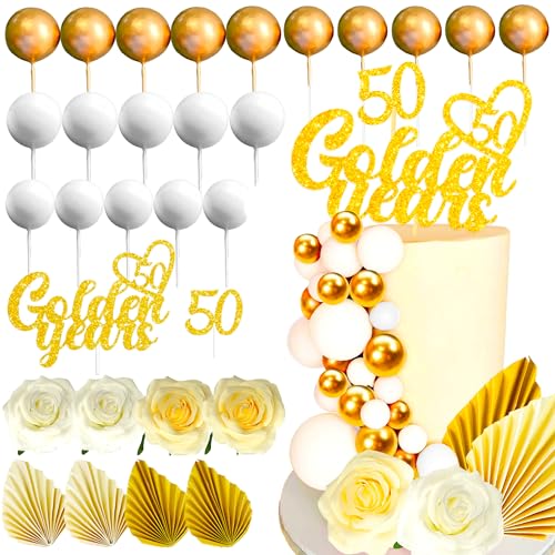 LaVenty Tortendeko Goldene Hochzeit 50 Golden Years Cake Topper 50. Geburtstag Kuchendeko Torten Topper Hochzeit Geschenke Dekorations LaVenty Tortendeko Goldene Hochzeit 50 Golden Years Cake Topper 50. Geburtstag Kuchendeko Torten Topper Hochzeit Geschenke Dekorations von LaVenty