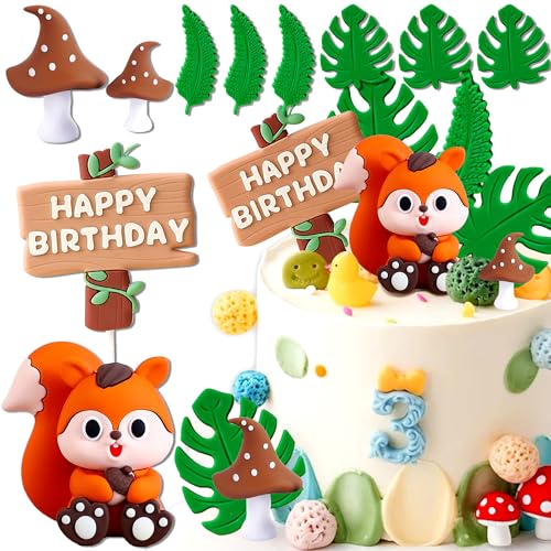 LaVenty Woodland Geburtstag Deko Tortenaufleger Waldtiere Waldtiere Tortendeko Waldtiere Geburtstag Wald Tiere Kuchen Toppers Eichhörnchen Kuchen Figuren LaVenty Woodland Geburtstag Deko Tortenaufleger Waldtiere Waldtiere Tortendeko Waldtiere Geburtstag Wald Tiere Kuchen Toppers Eichhörnchen Kuchen Figuren von LaVenty