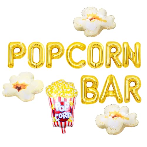 Popcorn-Bar-Schild, Ballon, Popcorn-Thema, Partyschild, Dekoration für Kinder, Kindergeburtstag, Filmabend, Motto-Party-Dekoration von LaVenty