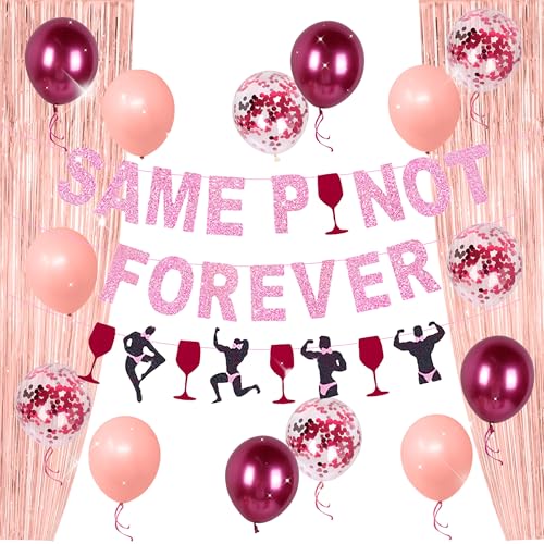 Same Pinot Forever Bachelorette Party Banner Ballons für Wein Bachelorette Partys Napa Junggesellinnenabschied Dekorationen Wein Brautdusche Party Supplies von LaVenty