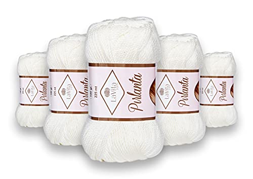 LaVita Yarn PIRLANTA Handstrickgarn, Wolle 5-Teilige Packung, 100% Micro Acryl Sportgarn, 1 Ball 100 gr 225mt… (9502) von LaVita Yarn
