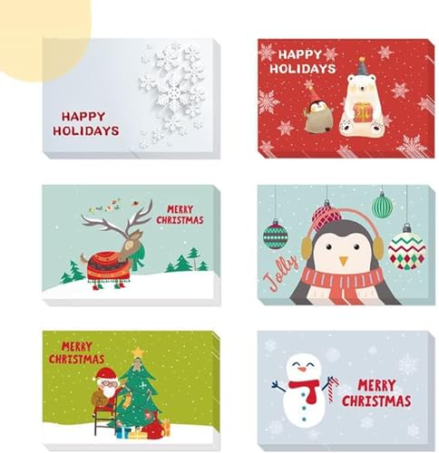 24 Stück Grußkarten Set Weihnachten Geschenk,Grußkarten Weihnachten Set Klappkarten Grußkarten von Labbe