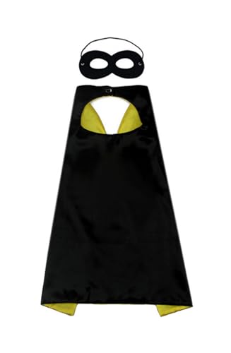 Umhang Maske Kostum Partei Verkleiden Sich 1 Capes mit 1 Maskens(Schwarz) von Labbe