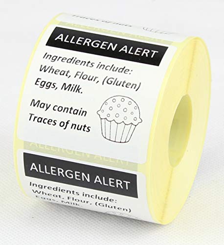 Label Metrics Lebensmittelallergie-Etiketten, Allergie-Etiketten für Lebensmittel, 38 x 38 mm, 500 Etiketten auf einer Rolle, Cupcake Label Metrics Lebensmittelallergie-Etiketten, Allergie-Etiketten für Lebensmittel, 38 x 38 mm, 500 Etiketten auf einer Rolle, Cupcake von Label Metrics
