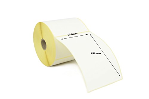 Thermo-Etiketten weiß 100 x 150 mm - Zebra GK420D, GX420D, GK420T - 10 Rollen 2500 Etiketten von Label Metrics