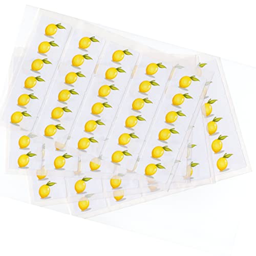 480 x Aufkleber - Zitrone (38 x 21 mm). Hochwertige selbstklebende Etiketten mit Fruchtmotiv von LabelCreate. von LabelCreate