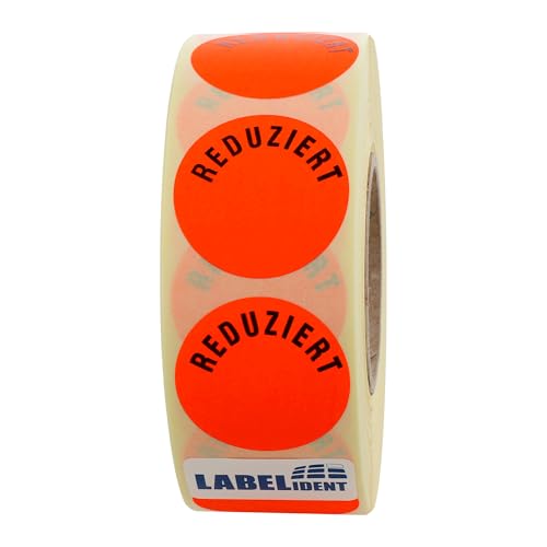 Aktionsetiketten - Reduziert - Ø 30 mm - 1.000 Rabattaufkleber auf Rolle, Papier, selbstklebend Aktionsetiketten - Reduziert - Ø 30 mm - 1.000 Rabattaufkleber auf Rolle, Papier, selbstklebend von Labelident