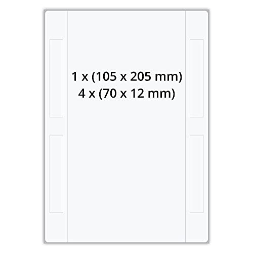 Versandetiketten-Set für DHL - 105 x 205 mm - 1.000 Papieretiketten auf 1.000 DIN A5 Bögen, matt, Etiketten DIN A5 selbstklebend, DHL 910-300-700 Common Label von Labelident