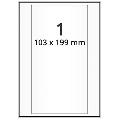 Labelident Versandetiketten - 103 x 199 mm - 1.000 Papieretiketten auf 1.000 DIN A5 Bögen, matt, DHL, selbstklebend Labelident Versandetiketten - 103 x 199 mm - 1.000 Papieretiketten auf 1.000 DIN A5 Bögen, matt, DHL, selbstklebend von Labelident