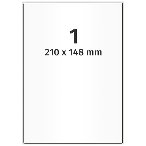 Labelident Versandetiketten - 210 x 148 mm - 1000 Papieretiketten auf 1000 DIN A5 Bögen, matt, DHL, Hermes, UPS, DPD, GLS, Fedex, selbstklebend von Labelident