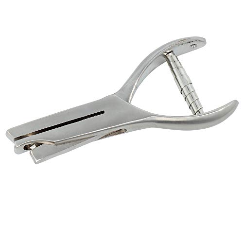 Labelident Etiketten Lochzange mit dreieckiger Kerbform - 4 mm Lochgröße - Kerbzange aus Edelstahl für Prüfplaketten, 48 mm Maultiefe, Kontrollzange Labelident Etiketten Lochzange mit dreieckiger Kerbform - 4 mm Lochgröße - Kerbzange aus Edelstahl für Prüfplaketten, 48 mm Maultiefe, Kontrollzange von Labelident