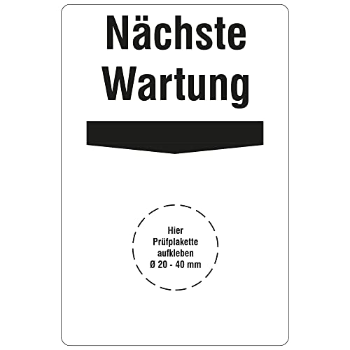 Labelident Grundplaketten für Prüfplaketten 76,2 x 50,8 mm - Nächste Wartung - 1.000 Grundetiketten auf Rolle, Polyethylen selbstklebend, weiß von Labelident