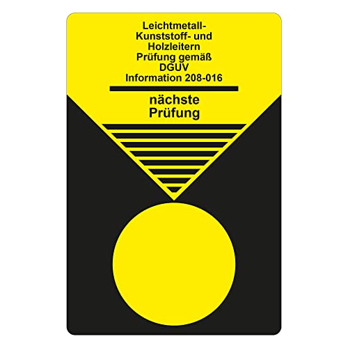 Labelident Grundplaketten für Prüfplaketten 76,2 x 50,8 mm - Prüfung gem. DGUV Information 208-016 - 1.000 Grundetiketten auf Rolle, Polyethylen selbstklebend, gelb von Labelident