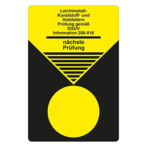 Labelident Grundplaketten für Prüfplaketten 76,2 x 50,8 mm - Prüfung gem. DGUV Information 208-016 - 1.000 Grundetiketten auf Rolle, Polyethylen selbstklebend, schwarz-gelb Labelident Grundplaketten für Prüfplaketten 76,2 x 50,8 mm - Prüfung gem. DGUV Information 208-016 - 1.000 Grundetiketten auf Rolle, Polyethylen selbstklebend, schwarz-gelb von Labelident