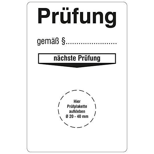 Labelident Grundplaketten für Prüfplaketten 76,2 x 50,8 mm - Prüfung gemäß/nächste Prüfung - 1.000 Grundetiketten auf Rolle, Polyethylen selbstklebend, weiß von Labelident