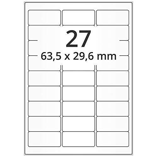 Labelident Laser-Etiketten für Amazon FBA Versand - 63,5 x 29,6 mm - 13.500 Papieretiketten weiß auf DIN A4 Bogen, matt, selbstklebend, 500 Blatt Labelident Laser-Etiketten für Amazon FBA Versand - 63,5 x 29,6 mm - 13.500 Papieretiketten weiß auf DIN A4 Bogen, matt, selbstklebend, 500 Blatt von Labelident