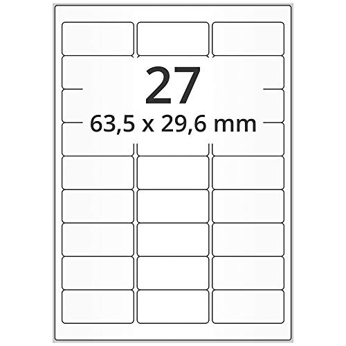 Labelident Laser-Etiketten für Amazon FBA Versand - 64 x 30 mm - 13500 Papieretiketten weiß auf DIN A4 Bogen, matt, selbstklebend, 500 Blatt von Labelident