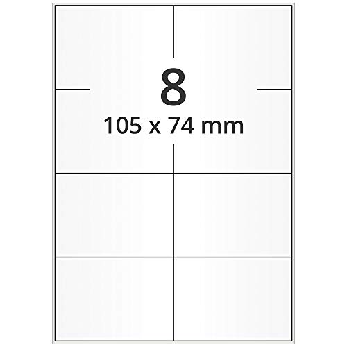 Labelident Laseretiketten selbstklebend auf DIN A4 Bogen - 105 x 74 mm - 4.000 Adressetiketten weiß, matt, 500 Blatt Papier Laserdrucker Etiketten Labelident Laseretiketten selbstklebend auf DIN A4 Bogen - 105 x 74 mm - 4.000 Adressetiketten weiß, matt, 500 Blatt Papier Laserdrucker Etiketten von Labelident
