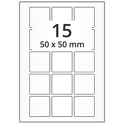 Labelident Laseretiketten selbstklebend auf DIN A4 Bogen - 50 x 50 mm - 7.500 Universal Etiketten weiß, matt, 500 Blatt Papier Laserdrucker Etiketten Labelident Laseretiketten selbstklebend auf DIN A4 Bogen - 50 x 50 mm - 7.500 Universal Etiketten weiß, matt, 500 Blatt Papier Laserdrucker Etiketten von Labelident