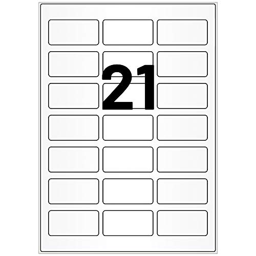 Labelident Laseretiketten selbstklebend auf DIN A4 Bogen - 60 x 30 mm - 10.500 Universal Etiketten weiß, matt, 500 Blatt Papier Laserdrucker Etiketten Labelident Laseretiketten selbstklebend auf DIN A4 Bogen - 60 x 30 mm - 10.500 Universal Etiketten weiß, matt, 500 Blatt Papier Laserdrucker Etiketten von Labelident