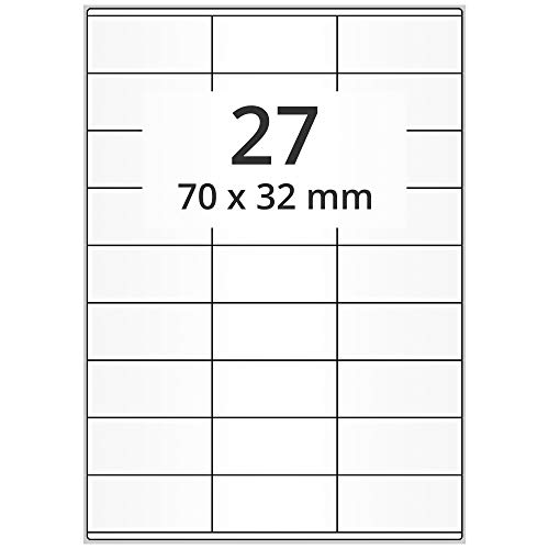 Labelident Laseretiketten selbstklebend auf DIN A4 Bogen - 70 x 32 mm - 13.500 Universal Etiketten weiß, matt, 500 Blatt Papier Laserdrucker Etiketten Labelident Laseretiketten selbstklebend auf DIN A4 Bogen - 70 x 32 mm - 13.500 Universal Etiketten weiß, matt, 500 Blatt Papier Laserdrucker Etiketten von Labelident