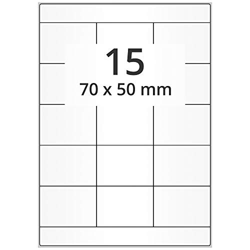 Labelident Laseretiketten selbstklebend auf DIN A4 Bogen - 70 x 50 mm - 7.500 Universal Etiketten weiß, matt, 500 Blatt Papier Laserdrucker Etiketten Labelident Laseretiketten selbstklebend auf DIN A4 Bogen - 70 x 50 mm - 7.500 Universal Etiketten weiß, matt, 500 Blatt Papier Laserdrucker Etiketten von Labelident